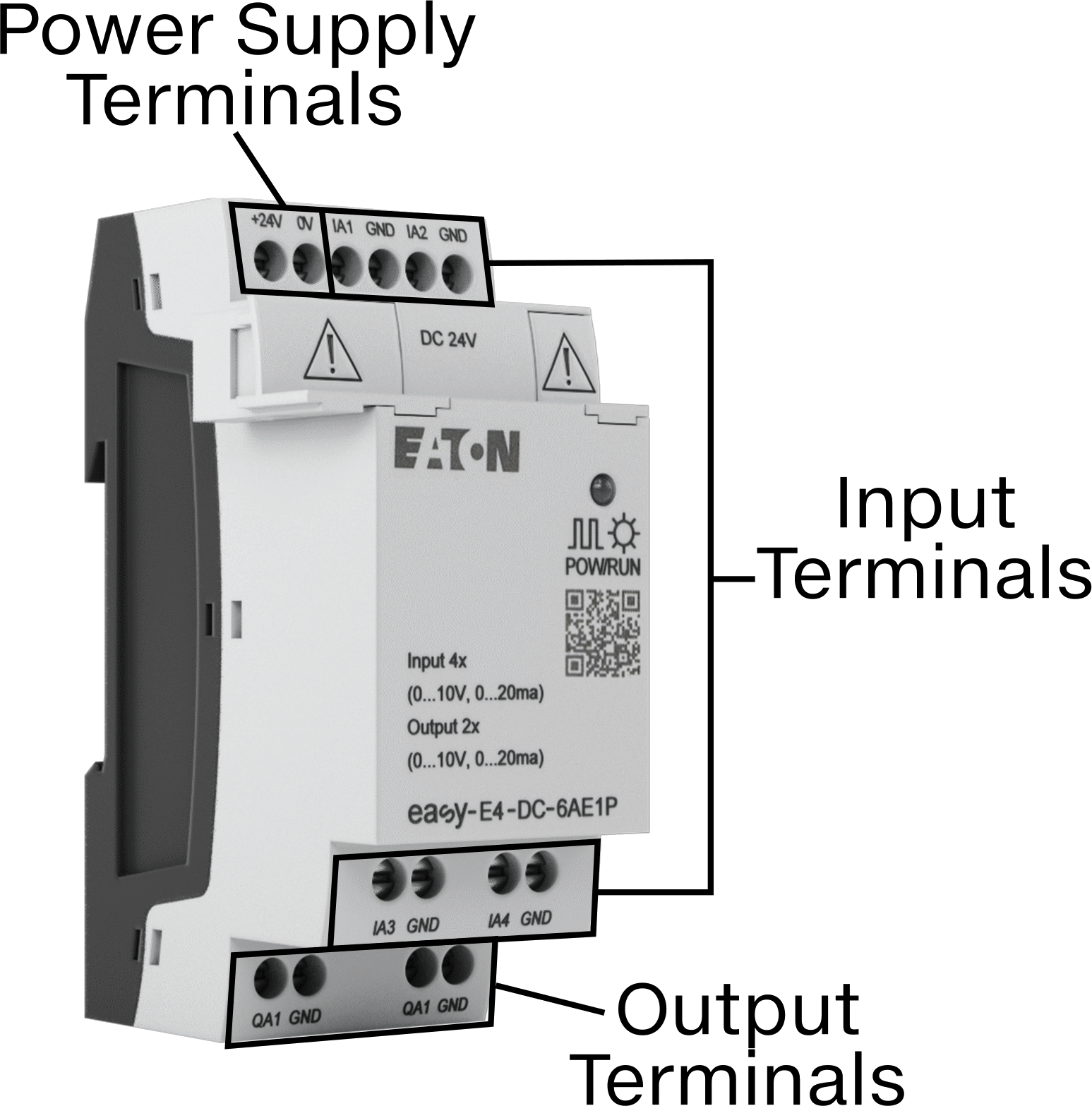 Eaton Easy E4 Serisi Kompakt PLC için Yaylı Kelepçeli Terminalli Analog Modül