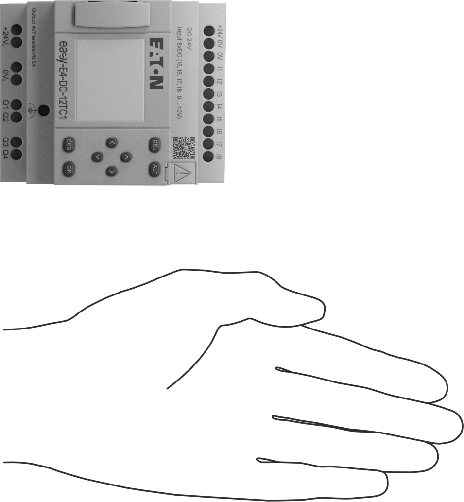 Eaton Easy E4 Serisi Kompakt PLC, Ekranlı, 4 Transistör Çıkışı, 24VDC, Vida Terminali