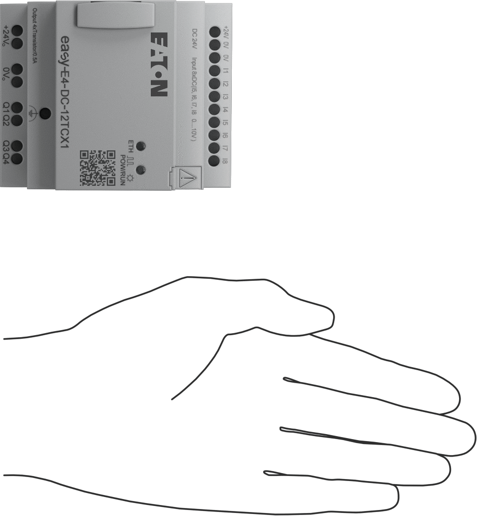 Eaton Easy E4 Serisi Kompakt PLC, 4 Transistör Çıkışı, 24V DC, Vida Terminalleri