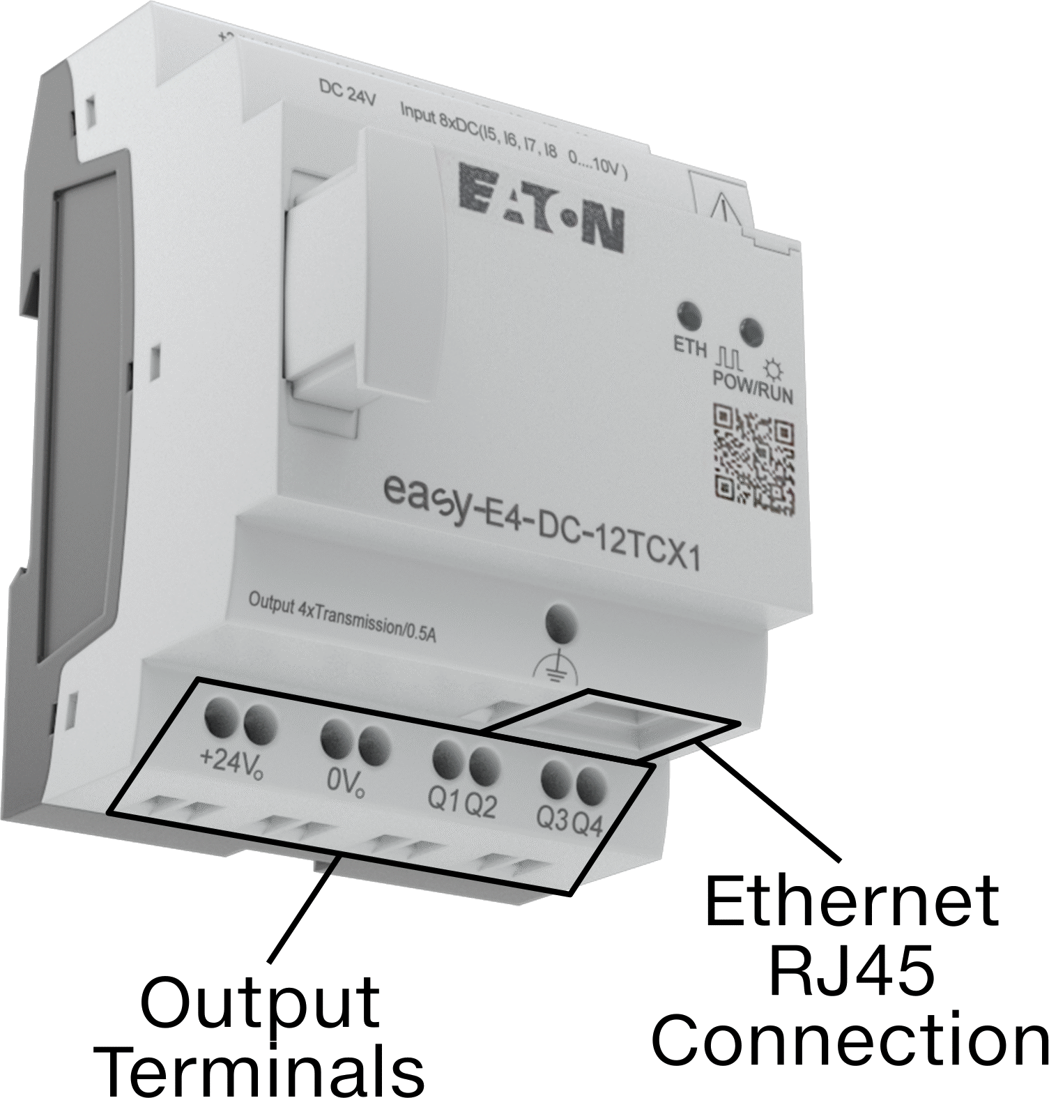 Eaton Easy E4 Serisi Kompakt PLC, 4 Transistör Çıkışı, 24V DC, Vida Terminalleri