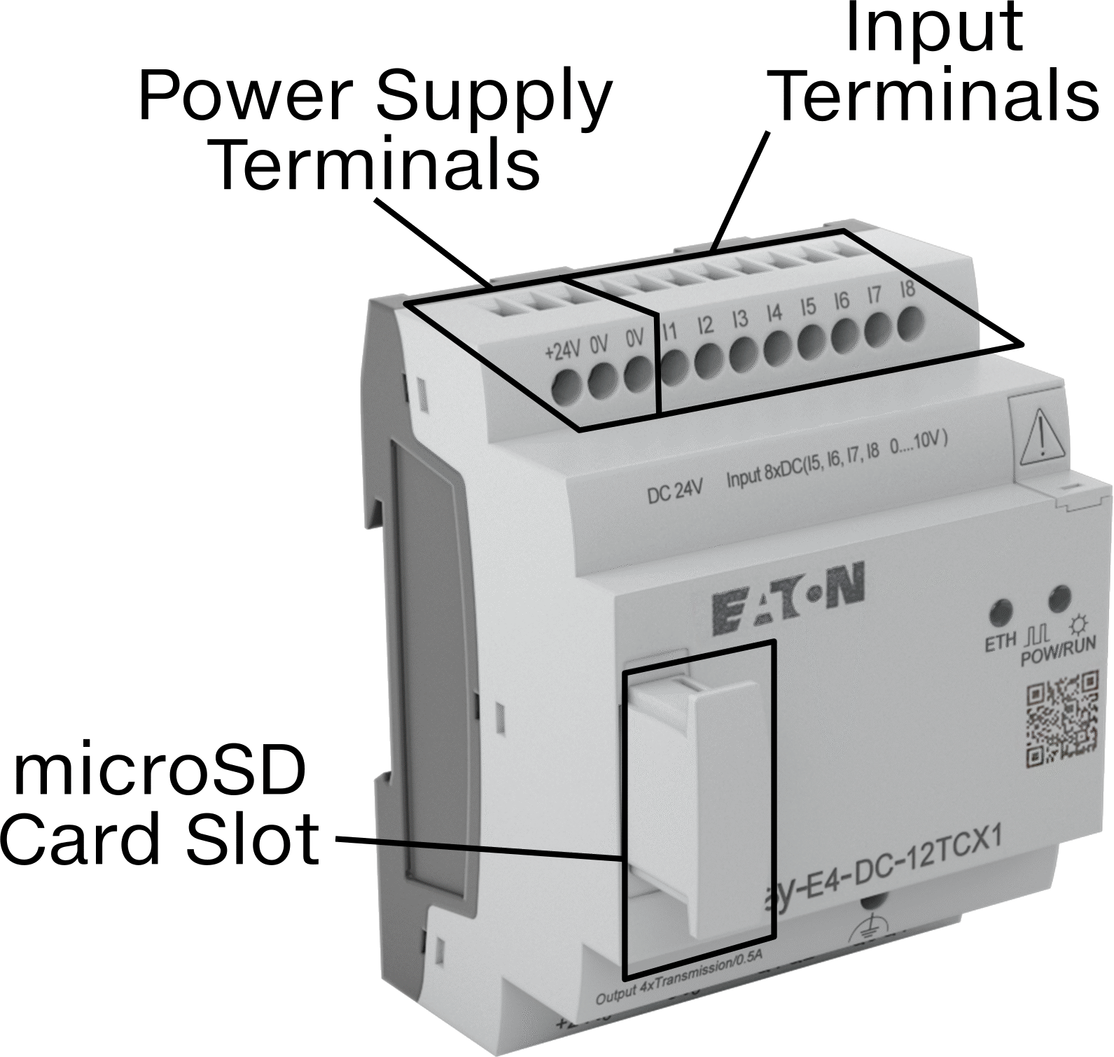 Eaton Easy E4 Serisi Kompakt PLC, 4 Transistör Çıkışı, 24V DC, Vida Terminalleri