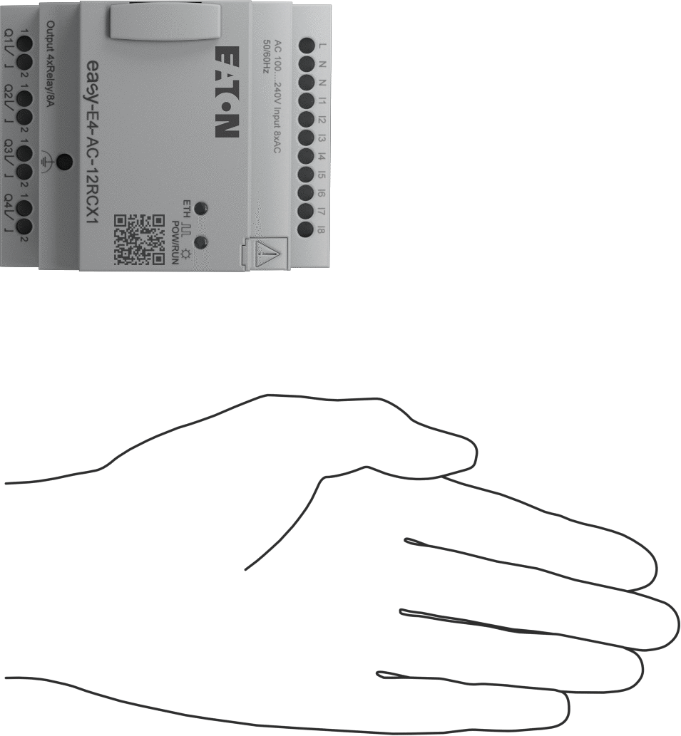 Eaton Easy E4 Serisi Kompakt PLC, 4 Röle Çıkışı, 100-240V AC/V DC, Vida Terminalleri