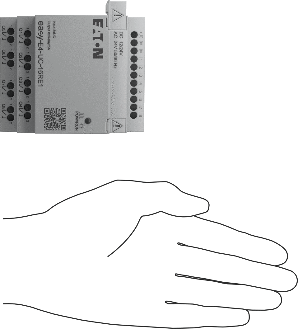 Eaton Easy E4 Serisi Kompakt PLC, Dijital Modül, 8 Röle, 12VDC, 24VAC/DC, Vida