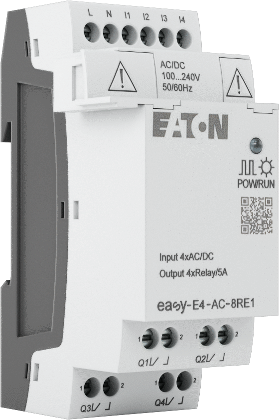 Eaton Easy E4 Serisi Kompakt PLC, Dijital Modül, 4 Röle, 100-240VAC/DC, Vida