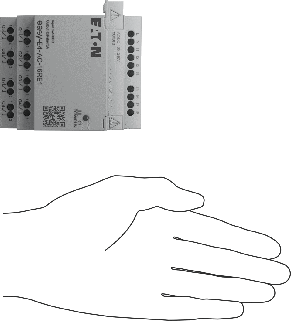 Eaton Easy E4 Serisi Kompakt PLC, Dijital Modül, 8 Röle, 100-240VAC/DC, Vida