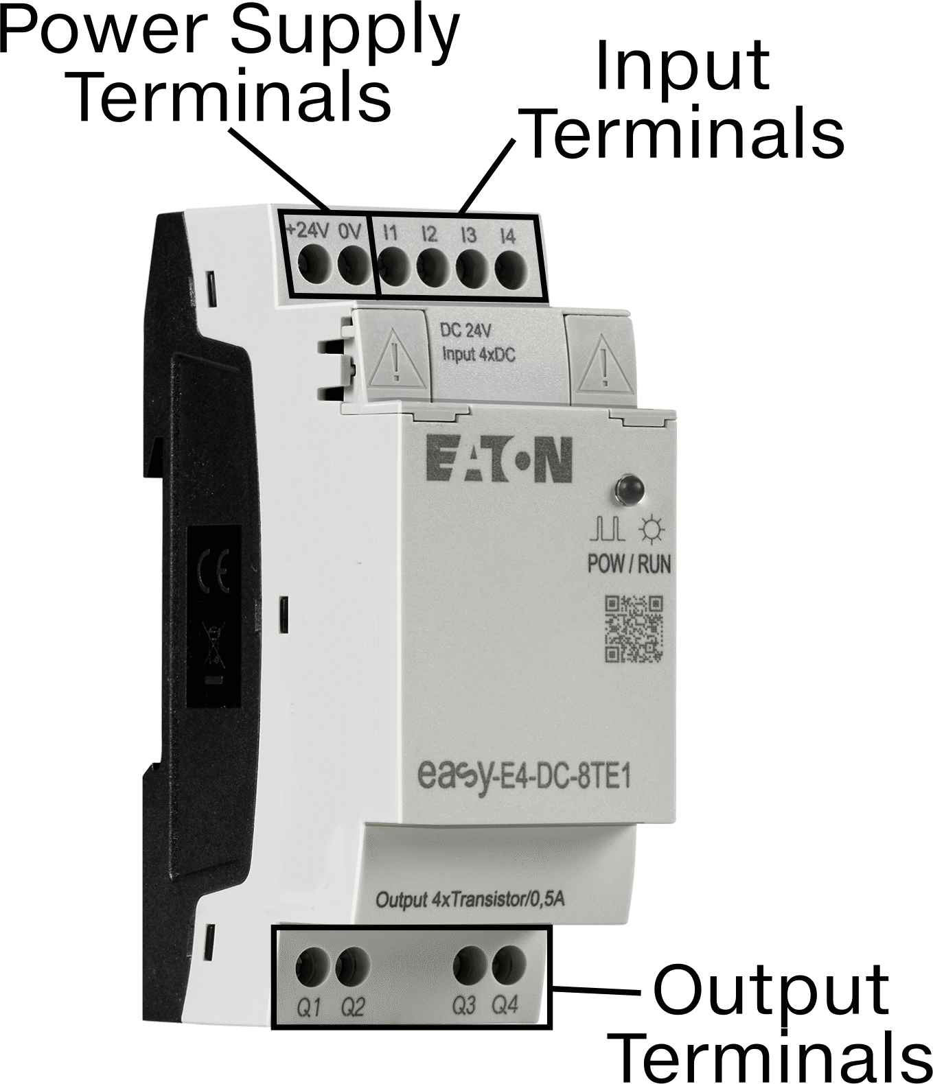 Eaton Easy E4 Serisi Kompakt PLC, Dijital Modül, 4 Transistör, 24V DC, Vida Terminalleri