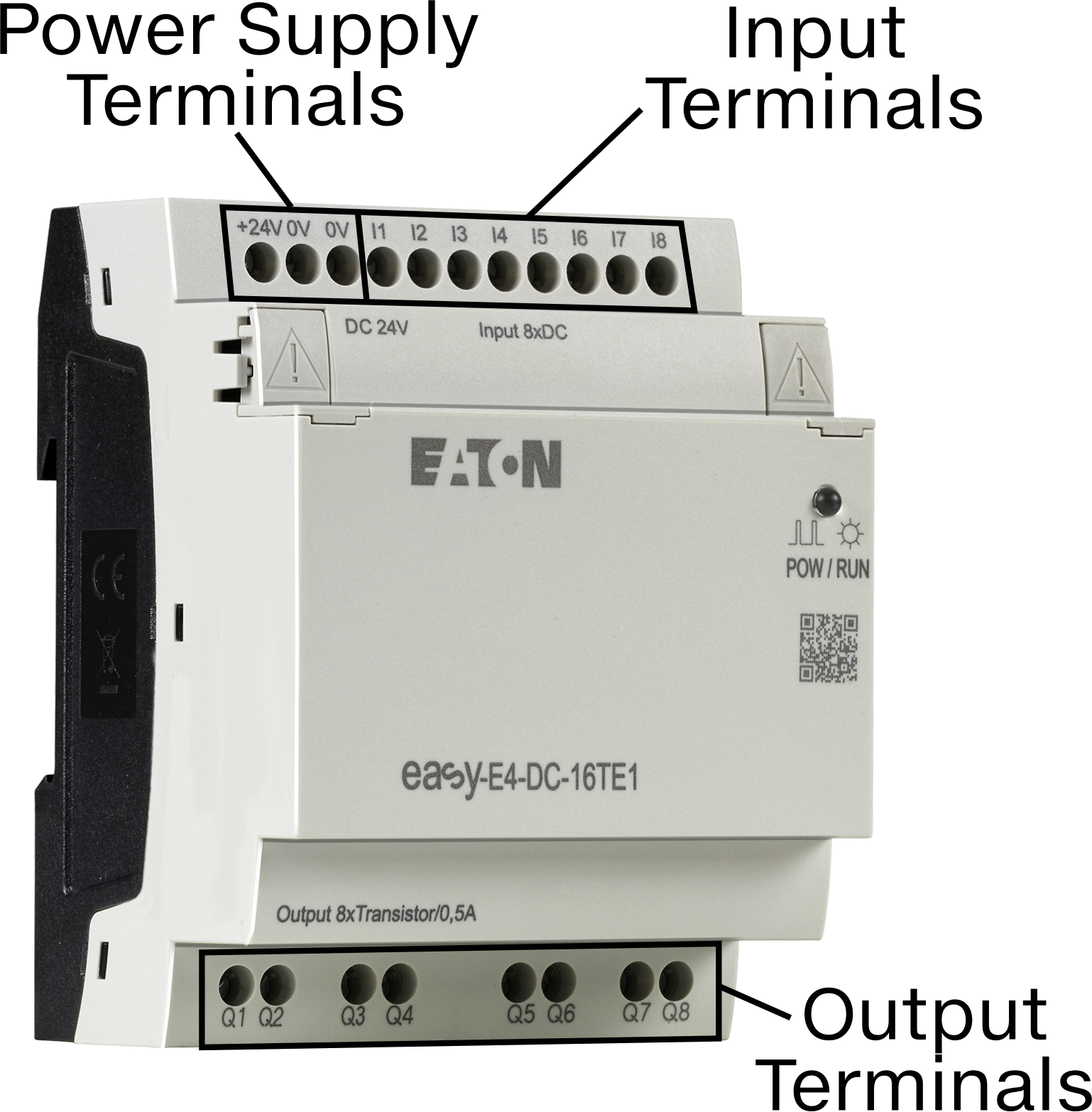 Eaton Easy E4 Serisi Kompakt PLC, Dijital Modül, 8 Transistör, 24V DC, Vida Terminalleri