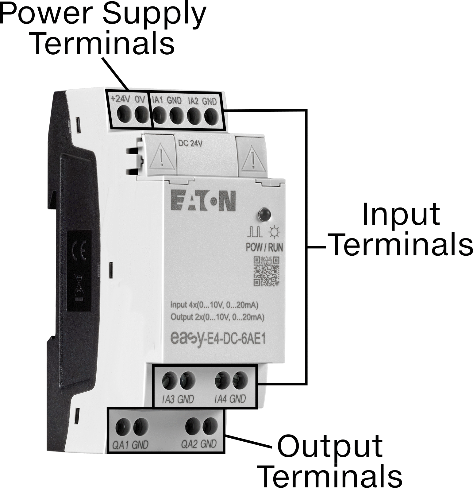 Eaton Easy E4 Serisi Kompakt PLC için Vidalı Terminallere Sahip Analog Genişletme Modülü