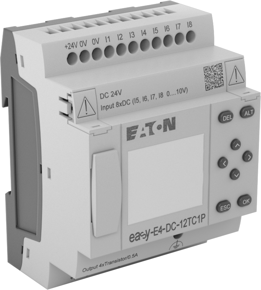 Eaton Easy E4 Serisi Kompakt PLC, Ekranlı, 4 Transistör Çıkışı, 24V DC, Yaylı Kelepçe