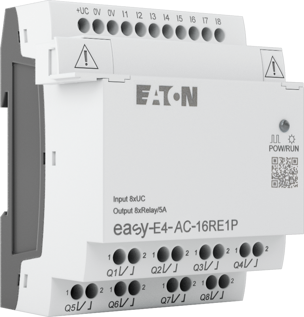 Eaton Easy E4 Serisi Kompakt PLC, Dijital Modül, 8 Röle, 100-240VAC/VDC, Yaylı Kelepçe