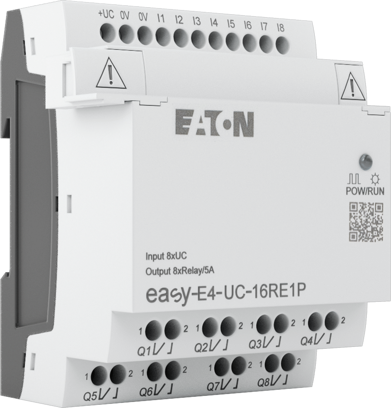 Eaton Easy E4 Serisi Kompakt PLC, Dijital Modül, 8 Röle, 12VDC, 24VAC/DC, Yaylı Kelepçe