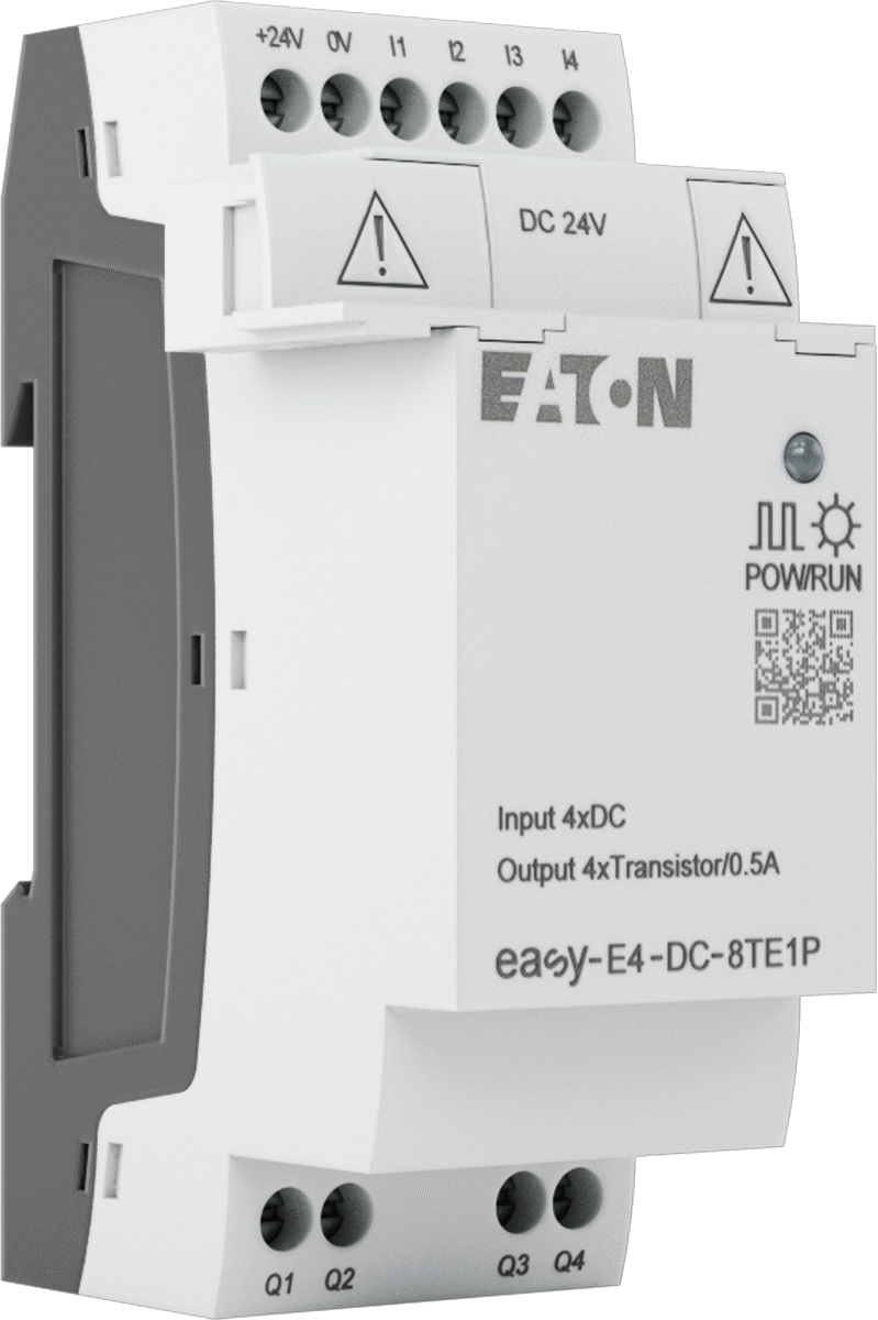 Eaton Easy E4 Serisi Kompakt PLC, Dijital Modül, 4 Transistör, 24VDC, Yaylı Kelepçe