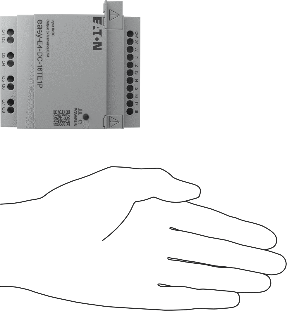 Eaton Easy E4 Serisi Kompakt PLC, Dijital Modül, 8 Transistör, 24VDC, Yaylı Kelepçe