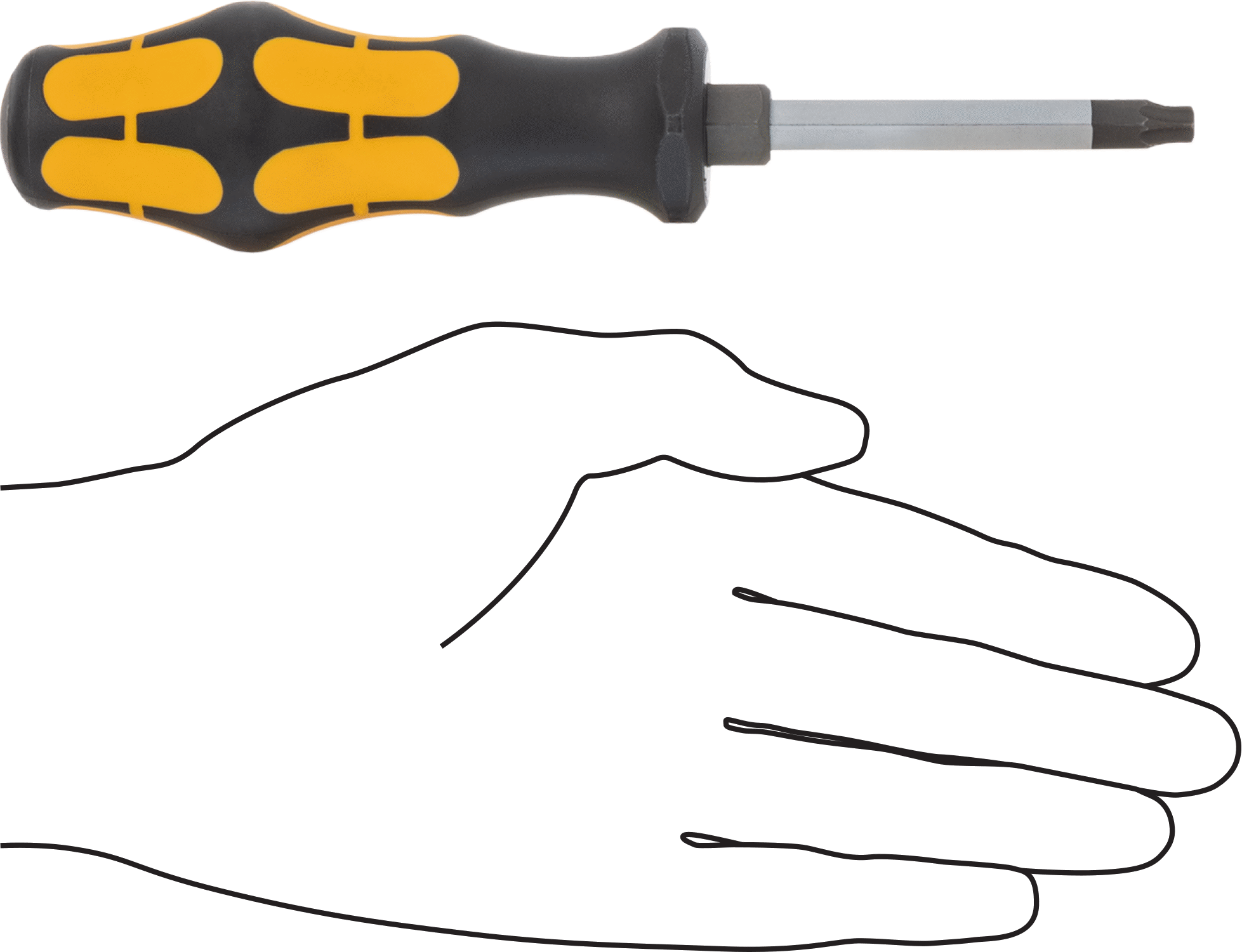 Çakılabilir Tornavida, T15 Torx Ucu, 7" Toplam Uzunluk