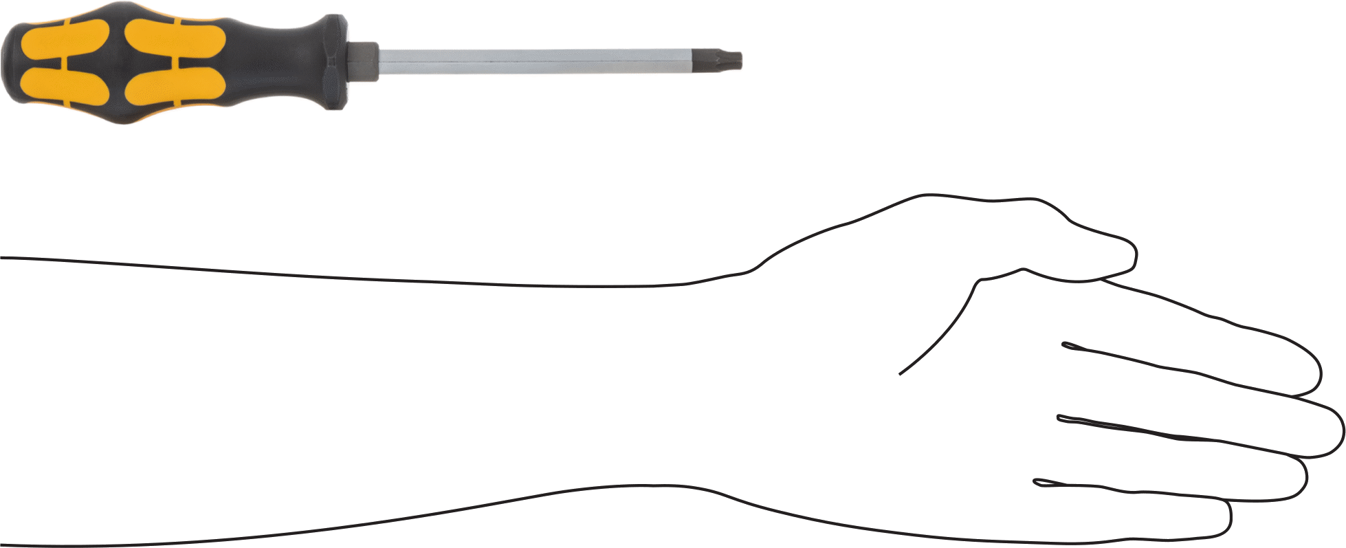 Çakılabilir Tornavida, T27 Torx Tahrik, 9" Toplam Uzunluk