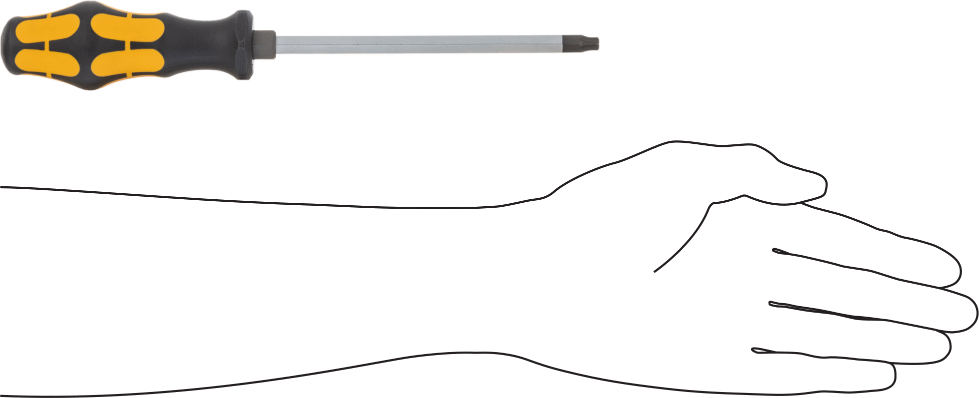 Çakılabilir Tornavida, T40 Torx Tahrik, 10-5/16" Toplam Uzunluk