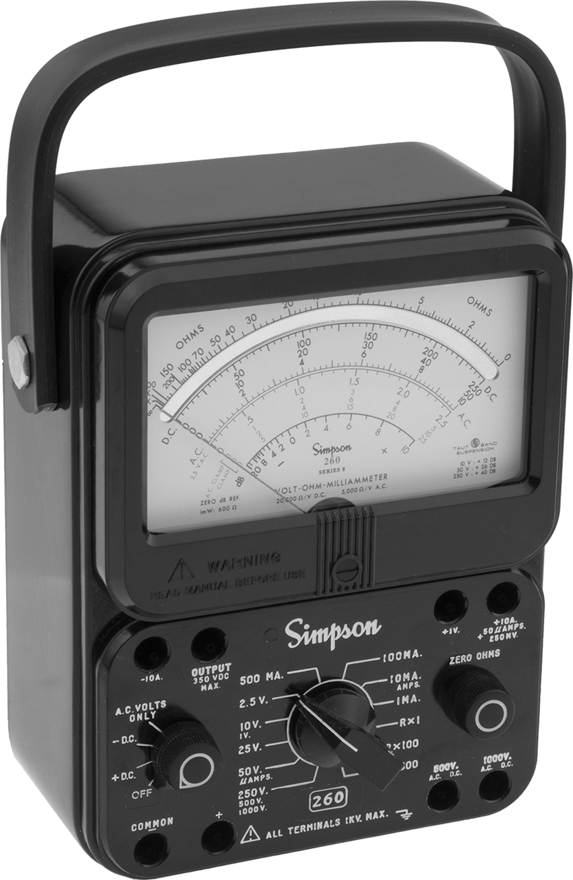 Simpson Analog Multimetre, 4,800" Diyagonal Elek ile