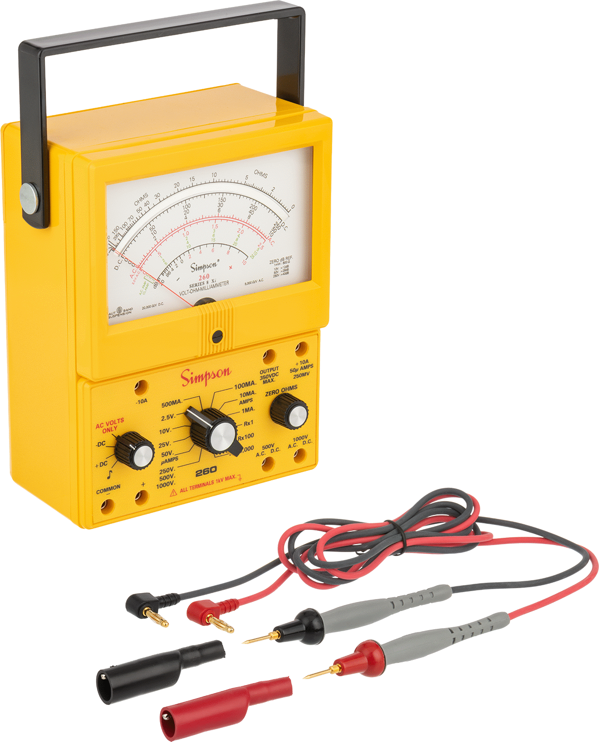 Simpson Analog Multimetre, 5.200" Diyagonal Elek ile