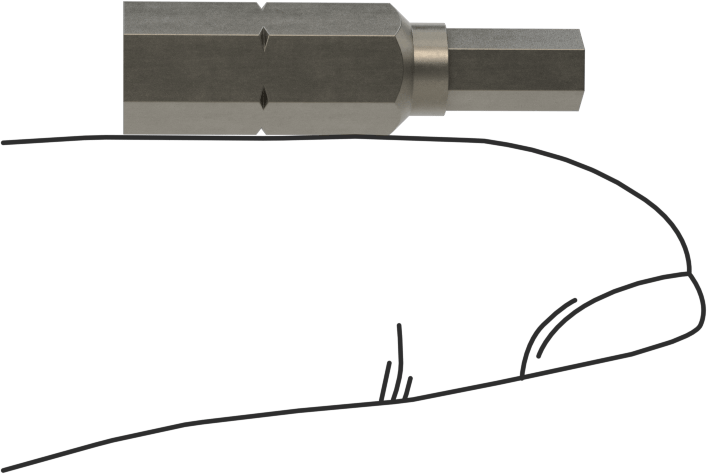 Kurcalamaya Dayanıklı 5/32" Altıgen Uç, 1/4" Altıgen Şaft