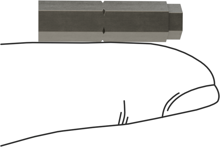 Kurcalamaya Dayanıklı 7/32" Altıgen Uç, 1/4" Altıgen Şaft