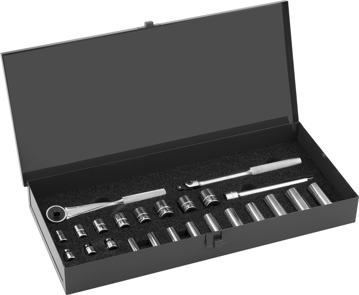 Soket Seti, 6-Point, 3/8" Kare Tahrik, 27 Parça