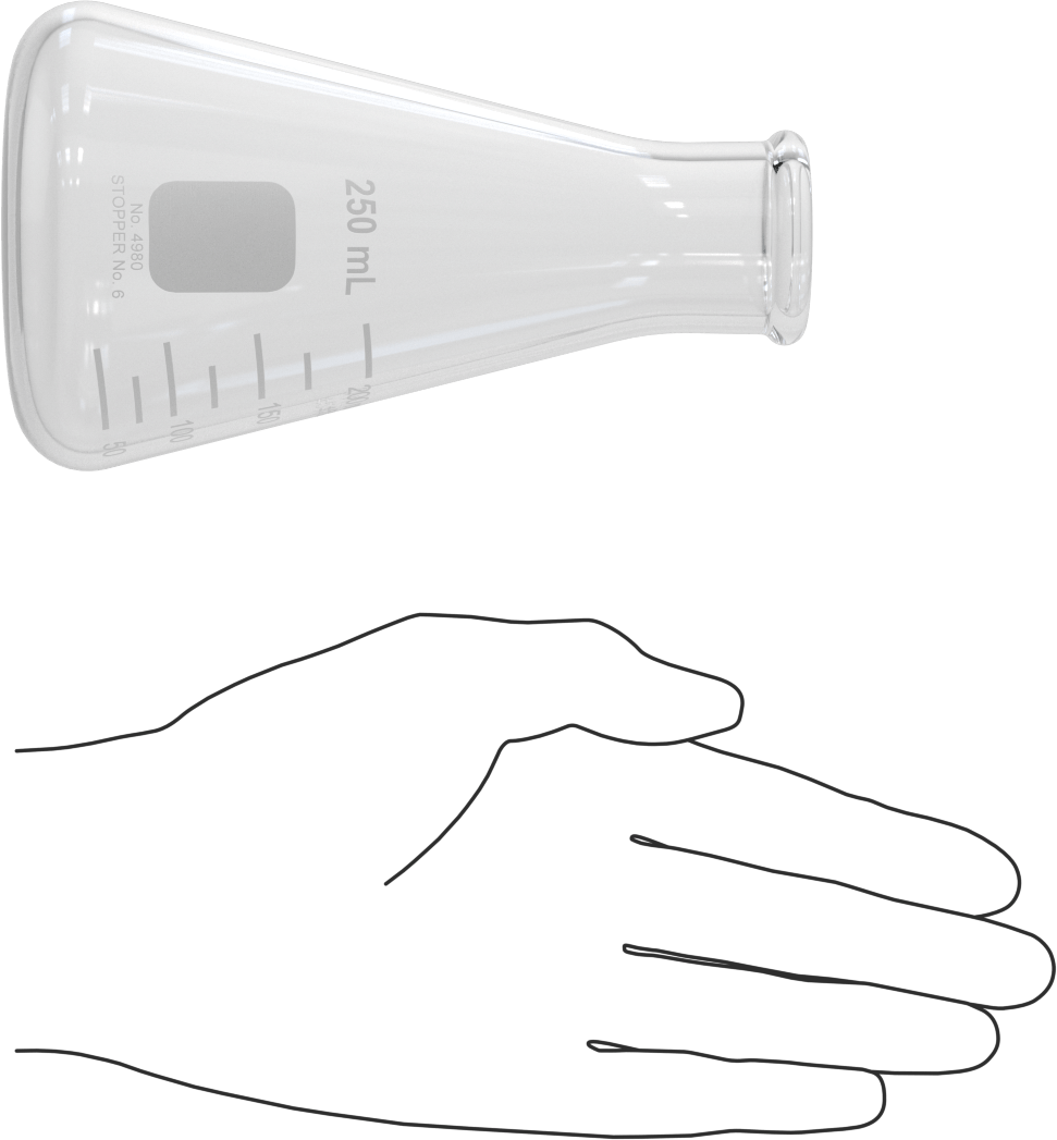 Cam Şişe, 8,5 FL oz/250 ml Kapasite, Dar Ağızlı