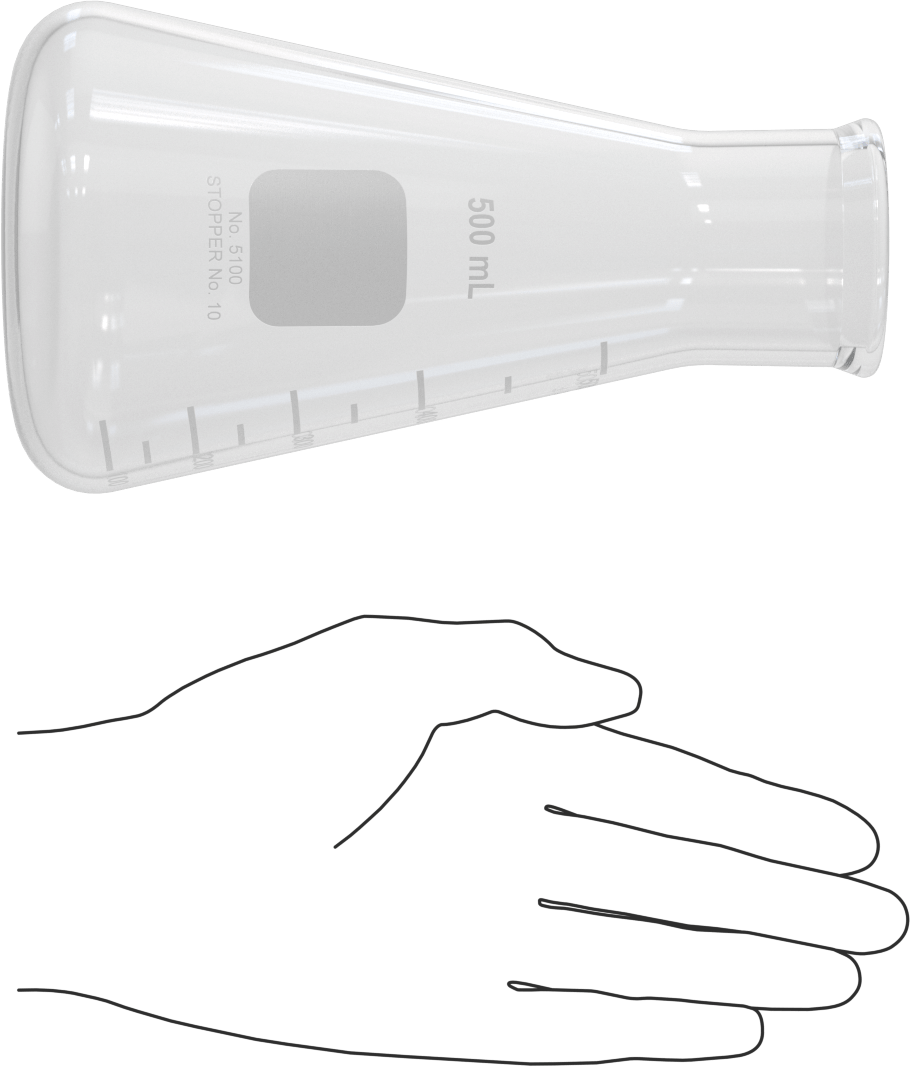 Cam Şişe, 16,9 FL oz/500 ml Kapasite, Geniş Ağızlı