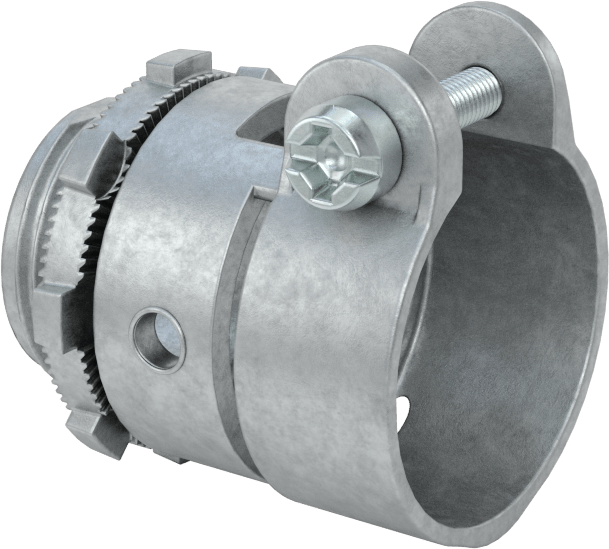 Esnek Metal Kanal için Çinko Adaptör, Düz, 3/4 Vidalı Kelepçeli Dişi x 3/4 NPSM Erkek