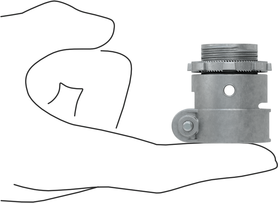 Esnek Metal Kanal için Çinko Adaptör, Düz, 3/4 Vidalı Kelepçeli Dişi x 3/4 NPSM Erkek