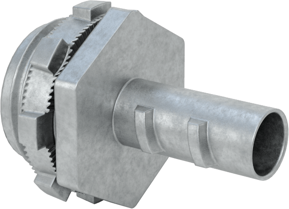 Esnek Metal Kanal için Çinko Adaptör, Düz, 3/8 Vidalı Erkek x 1/2 NPSM Erkek
