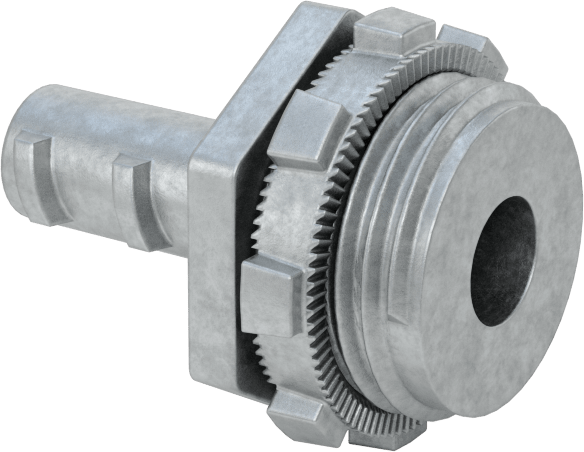Esnek Metal Kanal için Çinko Adaptör, Düz, 3/8 Vidalı Erkek x 1/2 NPSM Erkek