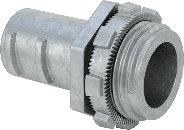 Esnek Metal Kanal için Çinko Adaptör, Düz, 1/2 Vidalı Erkek x 1/2 NPSM Erkek