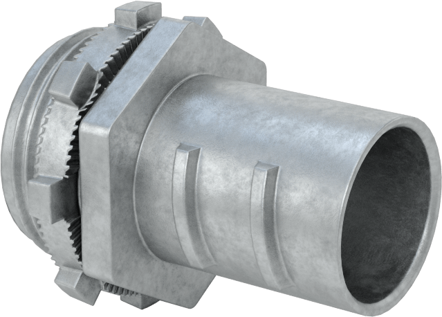Esnek Metal Kanal için Çinko Adaptör, Düz, 3/4 Vidalı Erkek x 3/4 NPSM Erkek