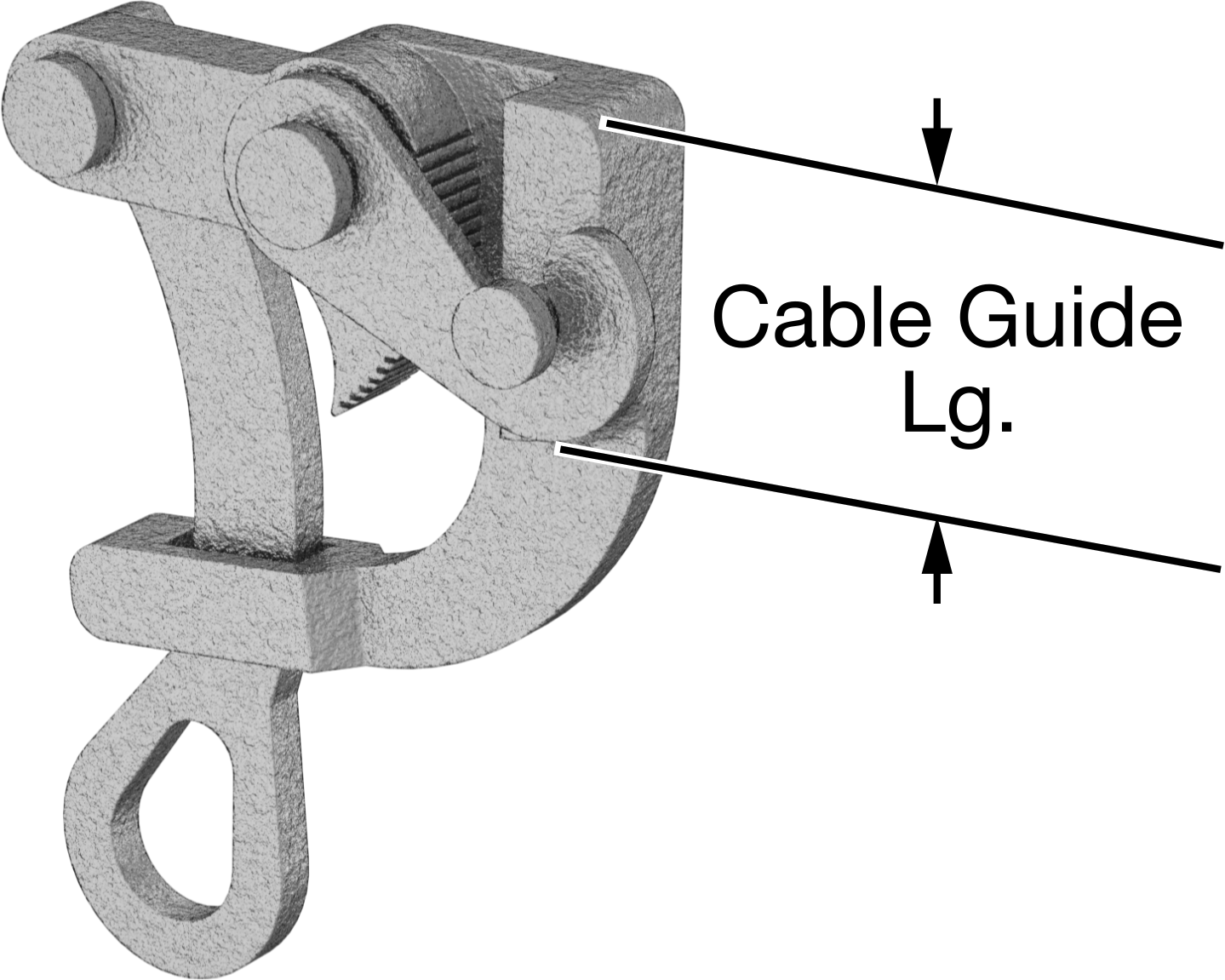 Tel ve Kablo Çekme Kelepçesi, Tırtıklı Çeneli, 0,13“ ila 0,5” Dış Çaplı Kablo için, Mandal ile