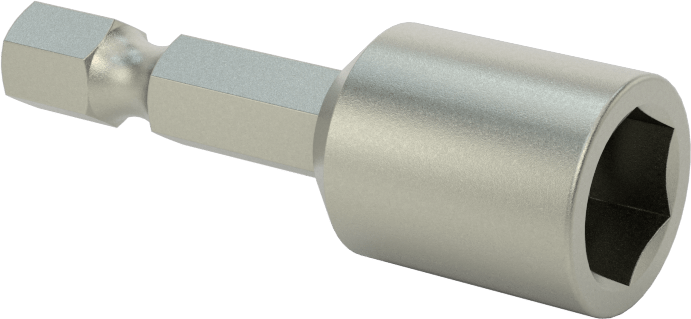 Bağlantı Elemanı Tutucu Somun Anahtarı Ucu, Elektrikli Aletler için, Manyetik, 3/8" Altıgen Boyutu, 1-3/4" Uzunluk