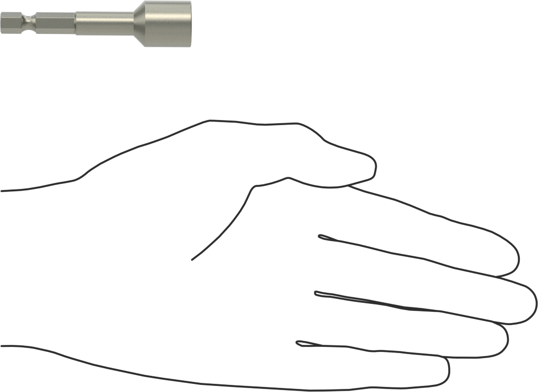 Elektrikli Aletler için 7/16" Somun Sürücü Ucu, 2-5/8" Uzunluk