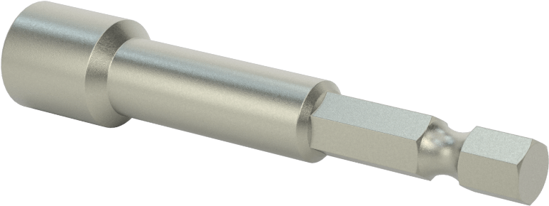 Bağlantı Elemanı Tutucu Somun Anahtarı Ucu, Elektrikli Aletler için, Manyetik, 5/16" Altıgen Boyut, 2-5/8" Uzunluk
