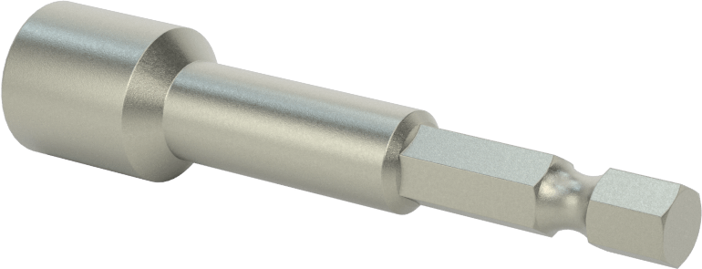Bağlantı Elemanı Tutucu Somun Anahtarı Ucu, Elektrikli Aletler için, Manyetik, 3/8" Altıgen Boyutu, 2-5/8" Uzunluk