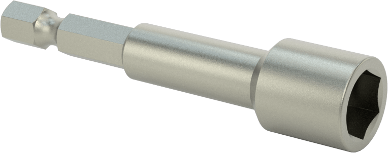 Bağlantı Elemanı Tutucu Somun Anahtarı Ucu, Elektrikli Aletler için, Manyetik, 3/8" Altıgen Boyutu, 2-5/8" Uzunluk