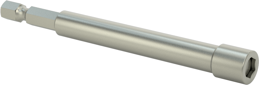 Bağlantı Elemanı Tutucu Somun Anahtarı Ucu, Elektrikli Aletler için, Manyetik, 1/4" Altıgen Boyutu, 4" Toplam Uzunluk