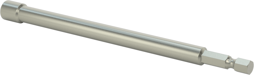 Bağlantı Elemanı Tutucu Somun Anahtarı Ucu, Elektrikli Aletler için, Manyetik, 1/4" Altıgen Boyutu, 6" Toplam Uzunluk
