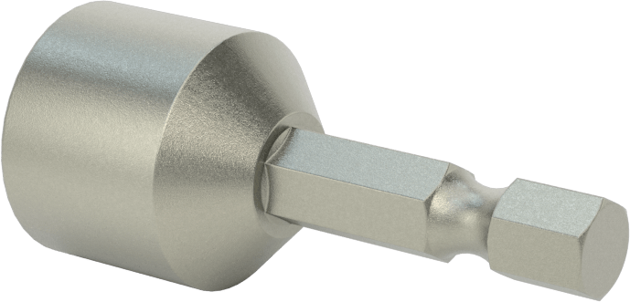 Bağlantı Elemanı Tutucu Somun Anahtarı Ucu, Elektrikli Aletler için, Manyetik, 1/2" Altıgen Boyutu, 1-3/4" Uzunluk