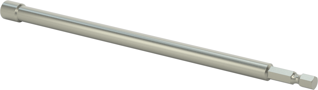Bağlantı Elemanı Tutucu Somun Anahtarı Ucu, Elektrikli Aletler için, Manyetik, 1/4" Altıgen Boyutu, 8" Toplam Uzunluk