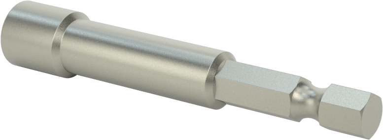 Bağlantı Elemanı Tutucu Somun Anahtarı Ucu, Elektrikli Aletler için, Manyetik, 3/16" Altıgen Boyut, 2-5/8" Uzunluk