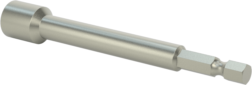 Bağlantı Elemanı Tutucu Somun Anahtarı Ucu, Elektrikli Aletler için, Manyetik, 3/8" Altıgen Boyutu, 4" Toplam Uzunluk