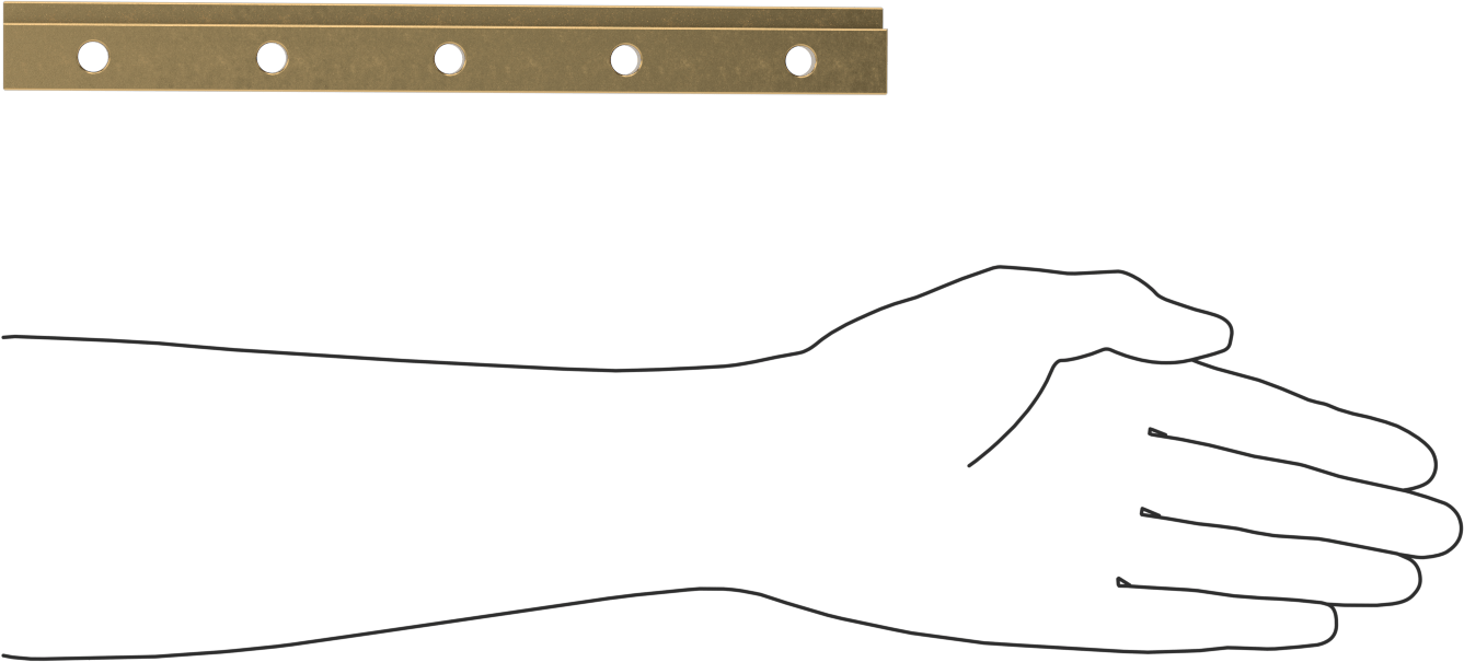 Gib, L-Şekilli Ray, 1" Genişlik, 10" Uzunluk