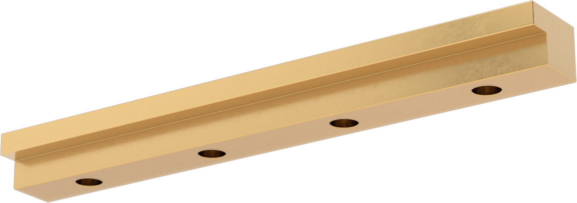 Gib, L-Şekilli Ray, 1,25" Genişlik, 10" Uzunluk