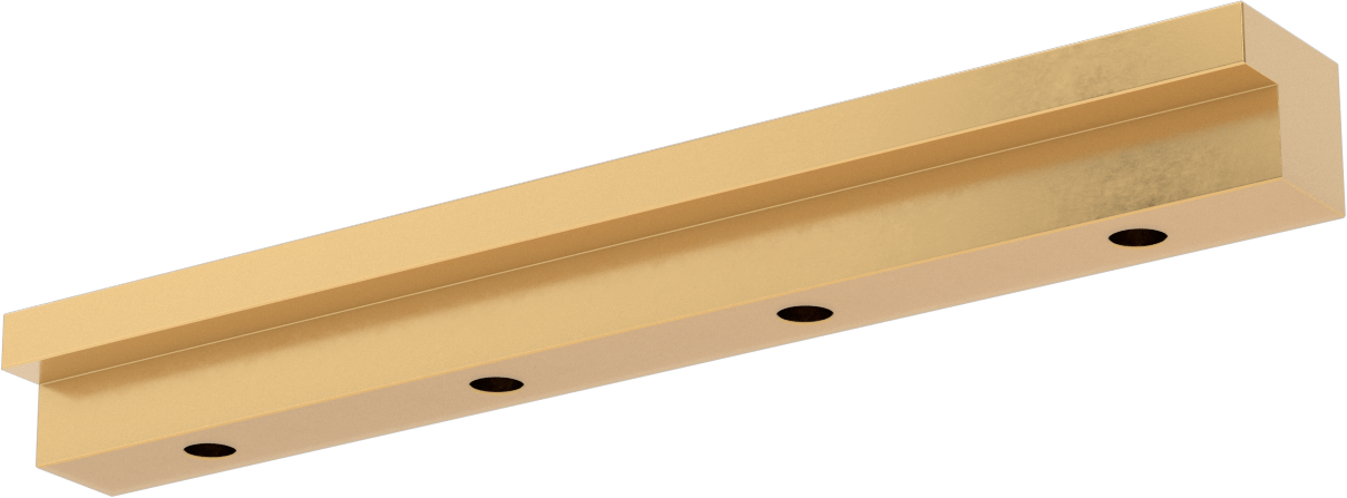 Gib, L-Şekilli Ray, 1,5" Genişlik, 12" Uzunluk