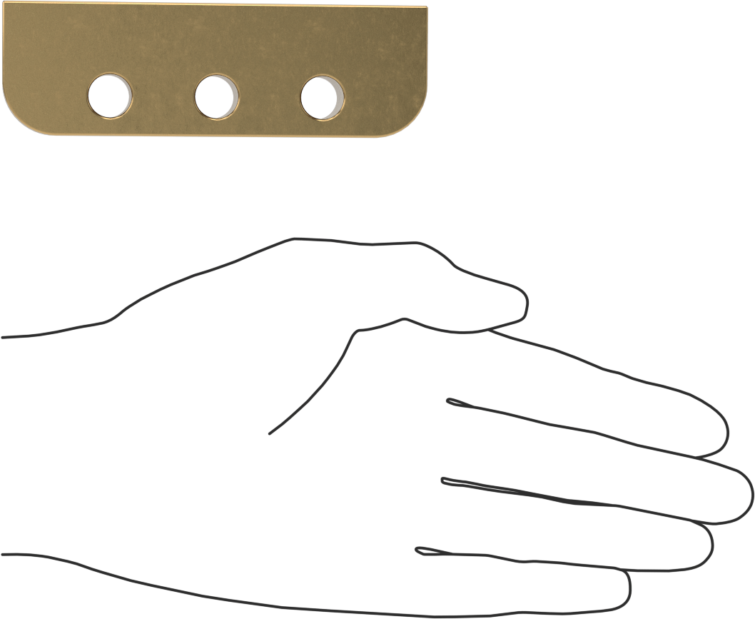 Gib, Kare Ray, 1,25" Genişlik, 4" Uzunluk