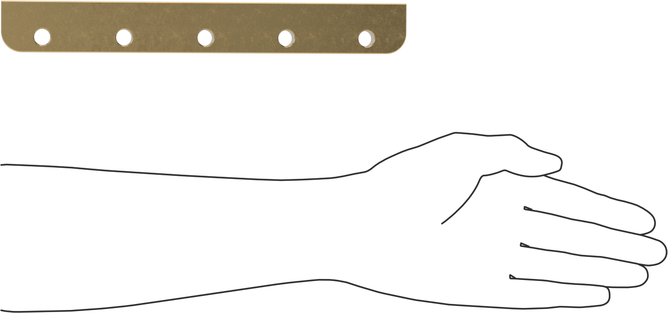 Gib, Kare Ray, 1,25" Genişlik, 10" Uzunluk